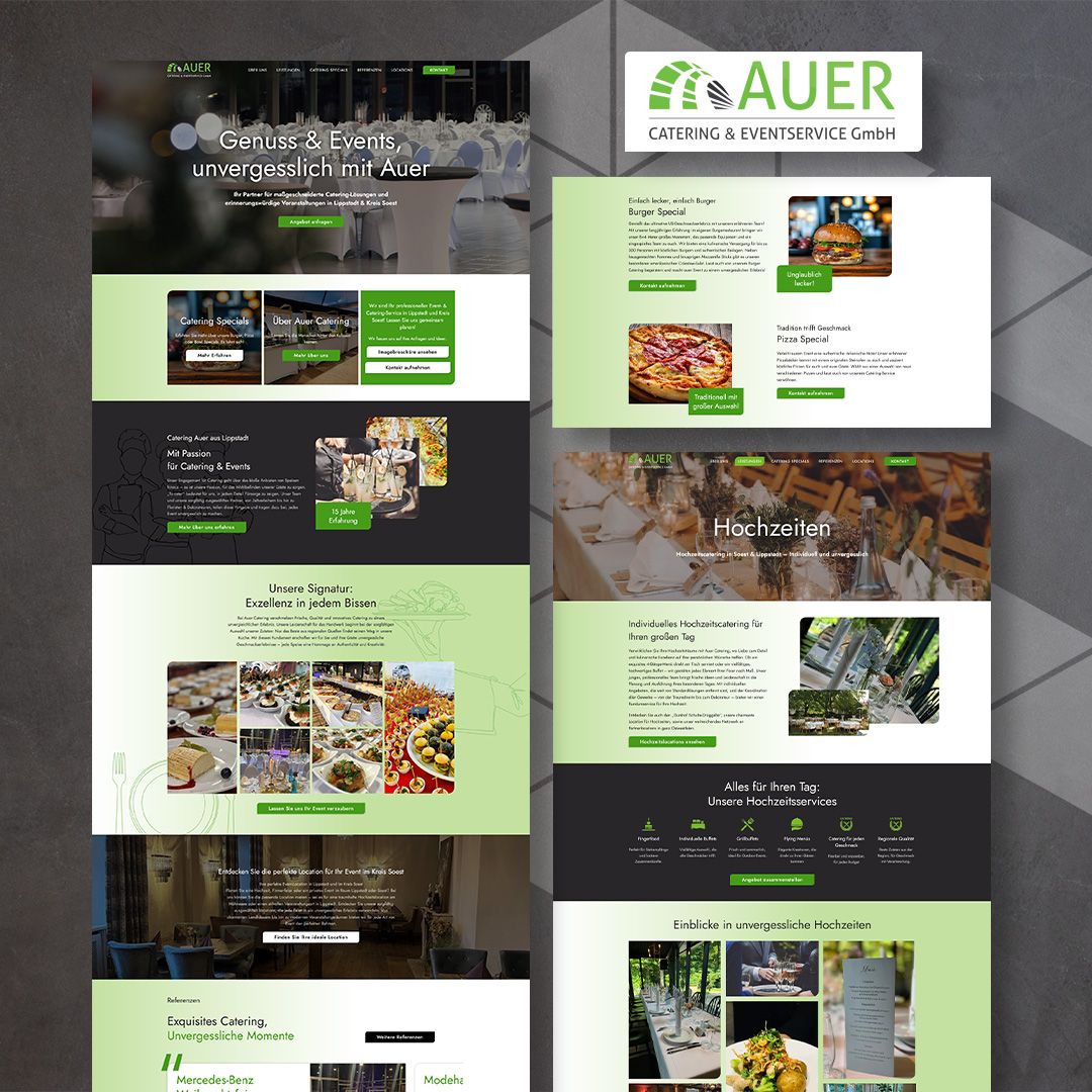 Webdesign Agentur Kundenreferenz Catering und Events