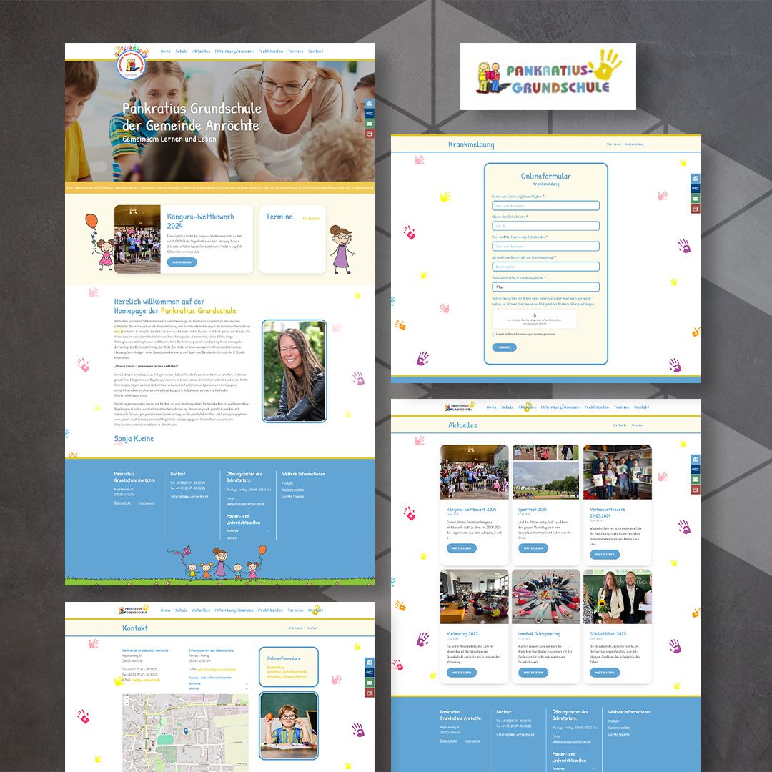 Webdesign Agentur Kundenreferenz Grundschule